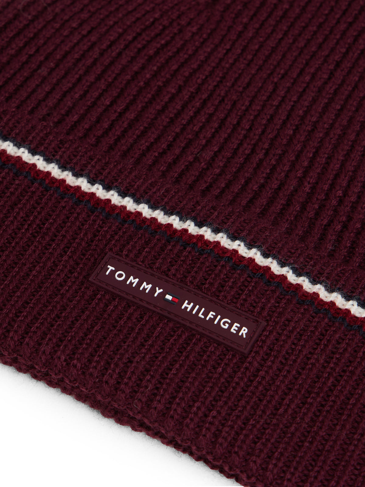 Tommy Hilfiger Beanie in Burgundy am0am13587 xih