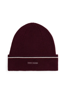 Tommy Hilfiger Beanie in Burgundy am0am13587 xih
