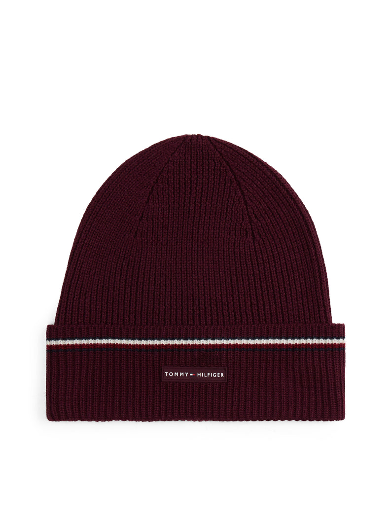 Tommy Hilfiger Beanie in Burgundy am0am13587 xih