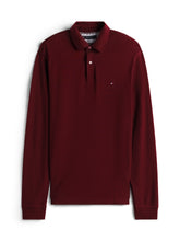 Load image into Gallery viewer, Tommy Hilfiger Long Sleeve Polo in Burgundy mw0mw20183 xih