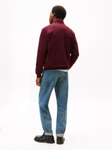 Tommy Hilfiger Burgundy 1/2 Zip Sweat mw0mw36510 xih