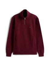 Load image into Gallery viewer, Tommy Hilfiger Burgundy 1/2 Zip Sweat mw0mw36510 xih