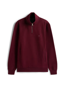 Tommy Hilfiger Burgundy 1/2 Zip Sweat mw0mw36510 xih
