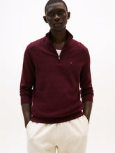 Load image into Gallery viewer, Tommy Hilfiger Burgundy 1/2 Zip Knit mw0mw37331 xih