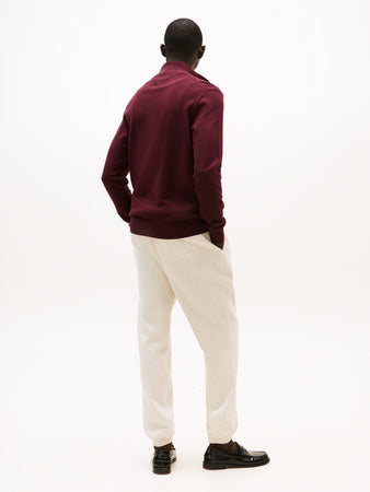 Tommy Hilfiger Burgundy 1/2 Zip Knit mw0mw37331 xih