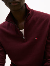 Load image into Gallery viewer, Tommy Hilfiger Burgundy 1/2 Zip Knit mw0mw37331 xih