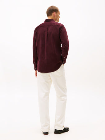 Tommy Hilfiger Burgundy Cord Shirt mw0mw40486 xih
