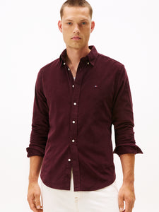 Tommy Hilfiger Burgundy Cord Shirt mw0mw40486 xih