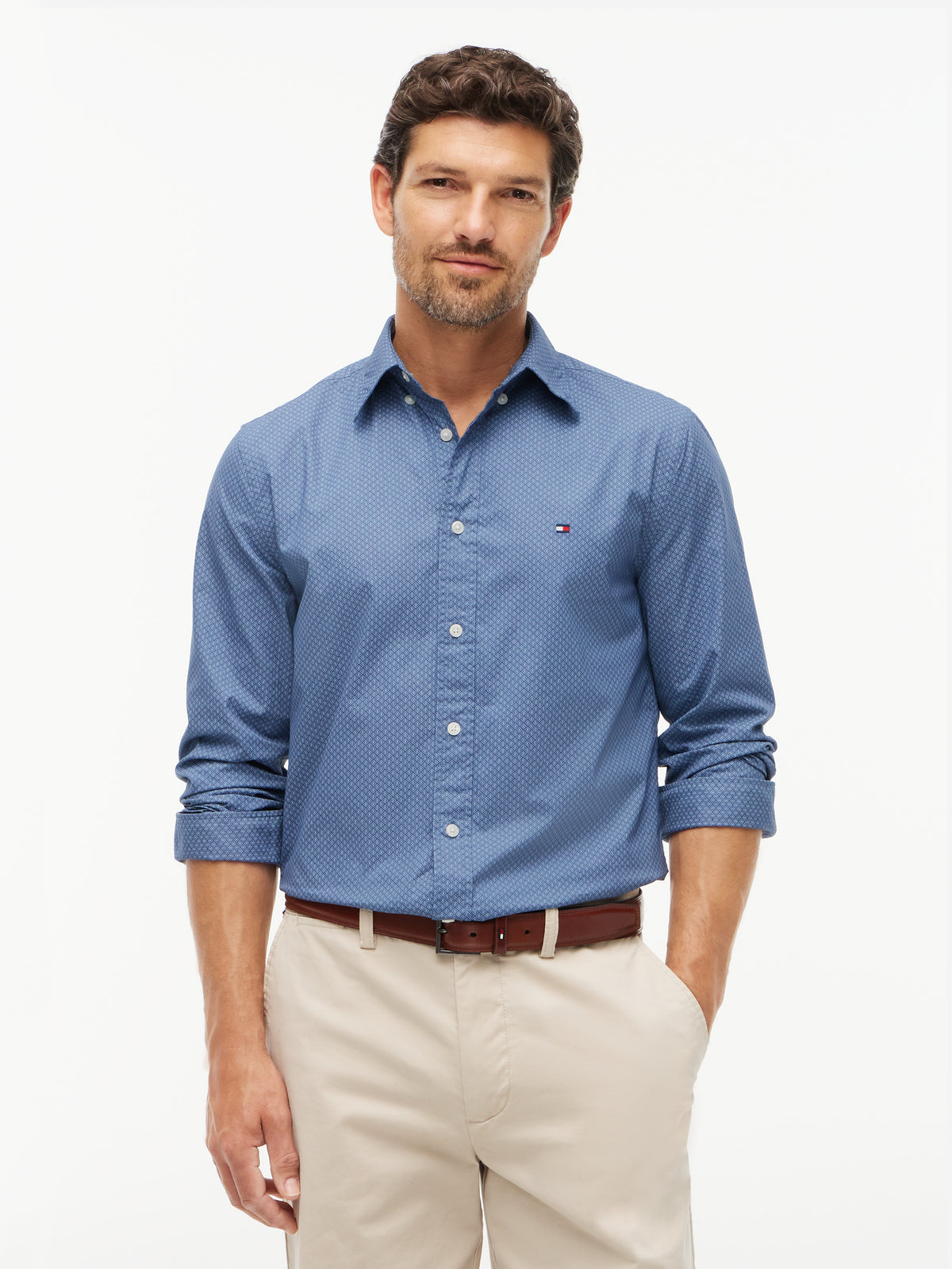 Tommy Hilfiger Blue Print Shirt MW0MW44580 0GY