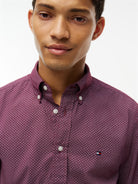 Tommy Hilfiger Burgundy Print Shirt MW0MN44580 0KP