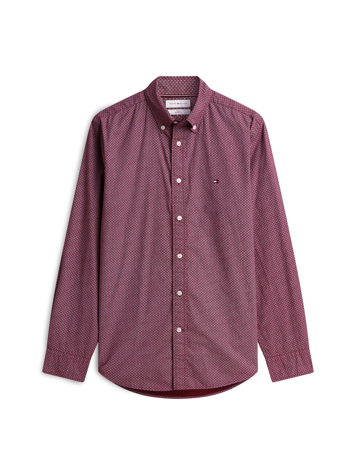 Tommy Hilfiger Burgundy Print Shirt MW0MN44580 0KP