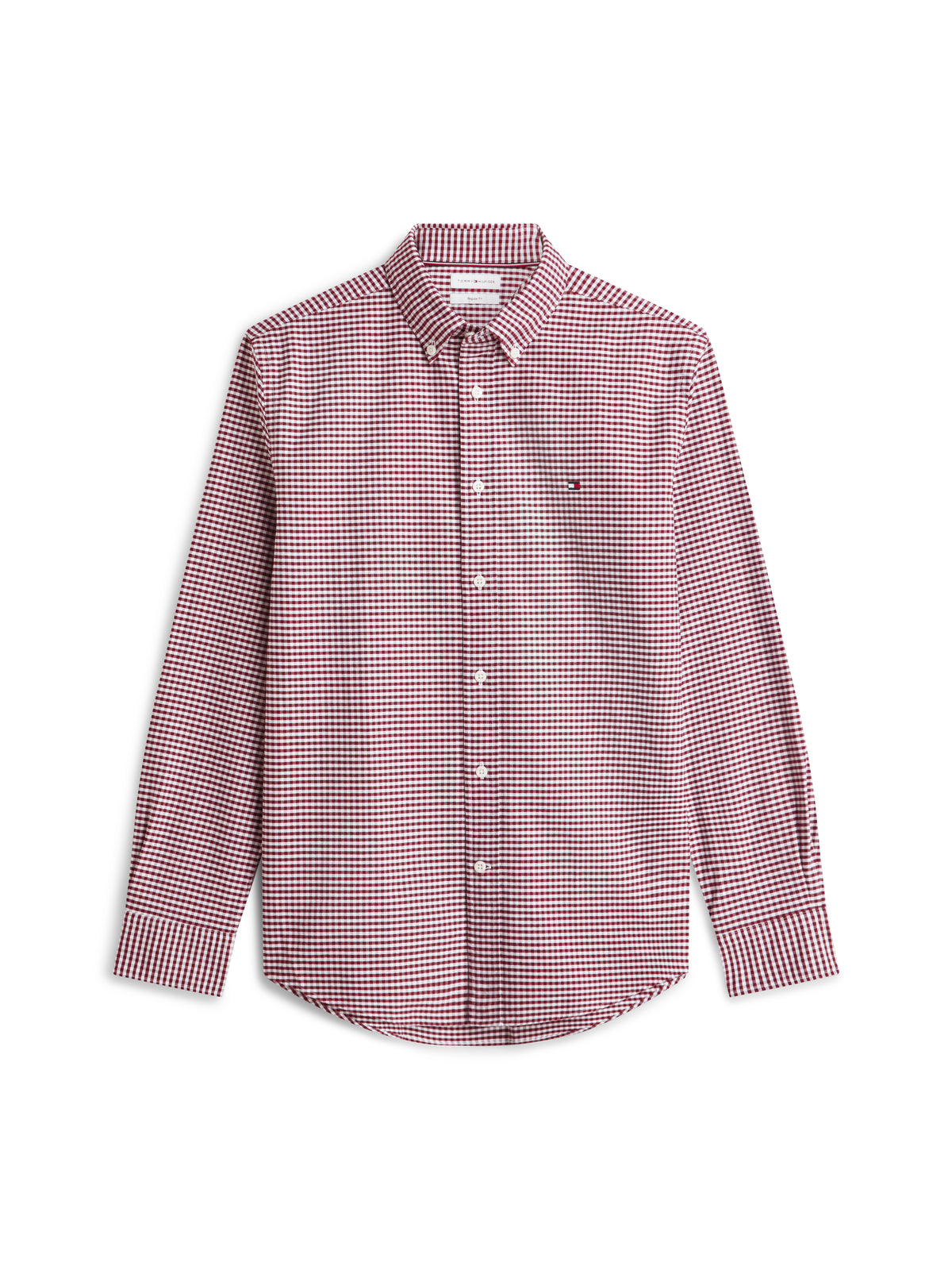 Tommy Hilfiger Burgundy Gingham Shirt MW0MW36395 0QJ