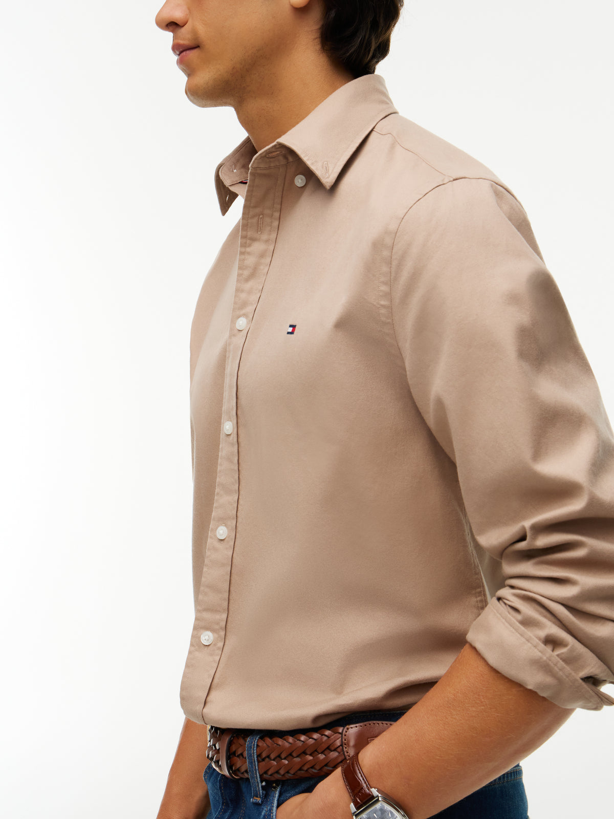 Tommy Hilfiger Taupe Beige Shirt MW0MW40469 afe