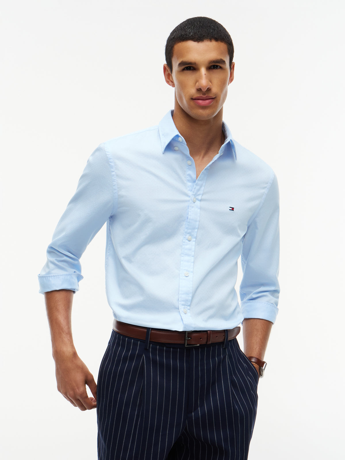 Tommy Hilfiger Blue Slim Fit Shirt MW0MW44570 c3q