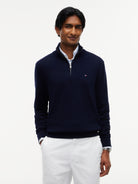 Tommy Hilfiger Navy Zip Jumper MW0MW28049 dw5