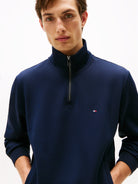 Tommy Hilfiger Navy Zip Sweat MW0MW36510 dw5