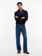 Tommy Hilfiger Navy Cable Zip Knit MW0MW36532 dw5