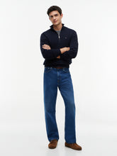 Load image into Gallery viewer, Tommy Hilfiger Navy Cable Zip Knit MW0MW36532 dw5