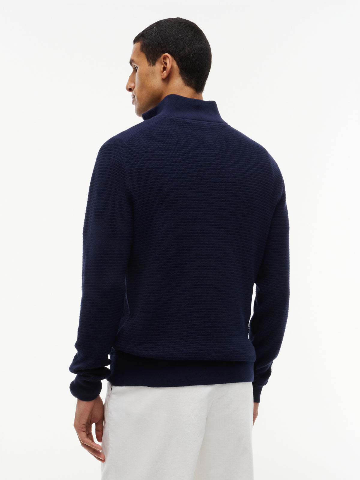 Tommy Hilfiger Navy Structure Zip Knit MW0MW44760 dw5
