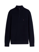 Tommy Hilfiger Navy Structure Zip Knit MW0MW44760 dw5