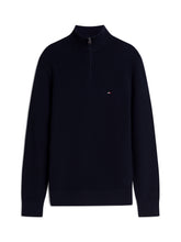 Load image into Gallery viewer, Tommy Hilfiger Navy Structure Zip Knit MW0MW44760 dw5