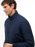 Tommy Hilfiger Navy Quilted Jacket MW0MW44766 dw5