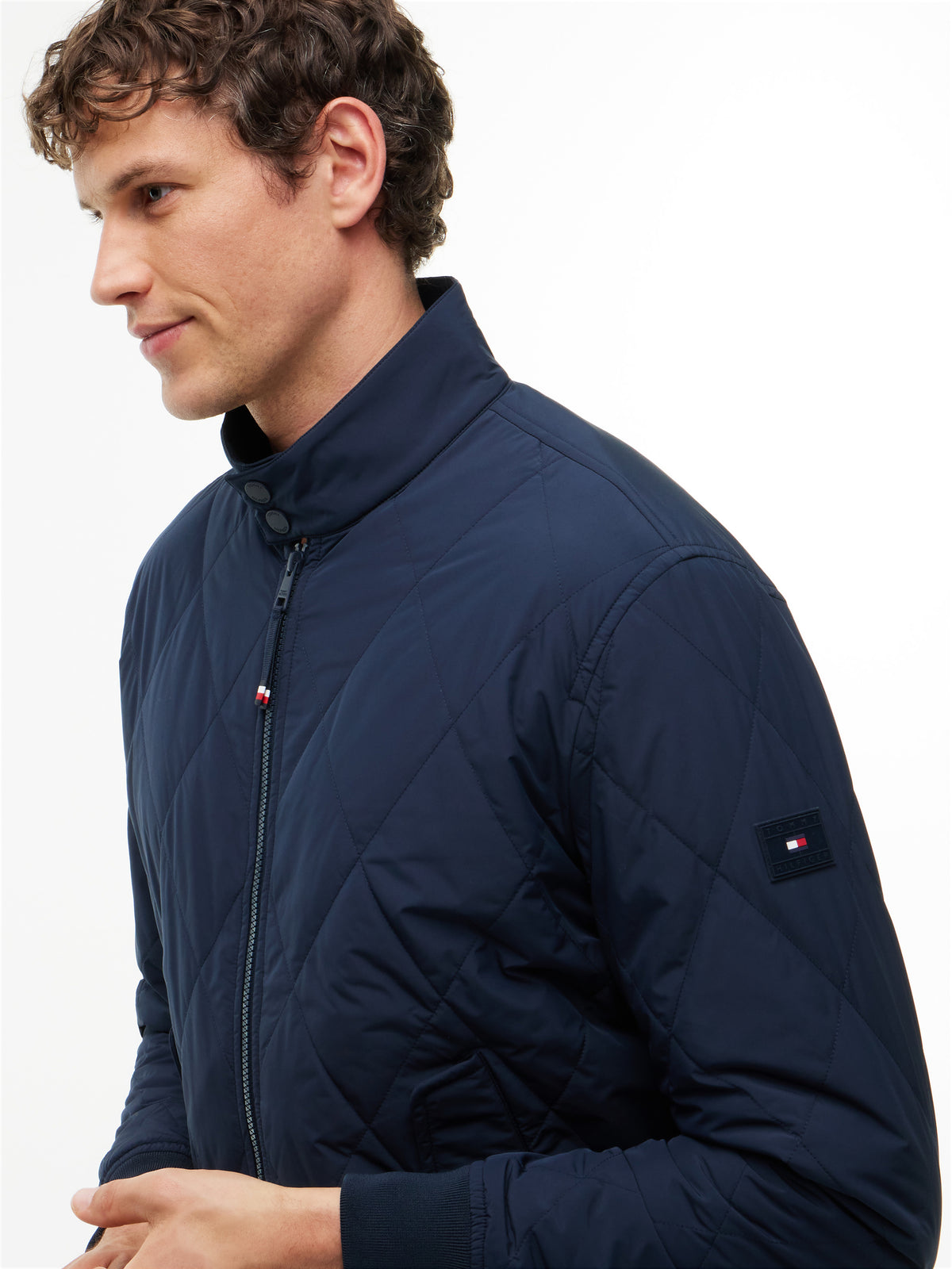 Tommy Hilfiger Navy Quilted Jacket MW0MW44766 dw5