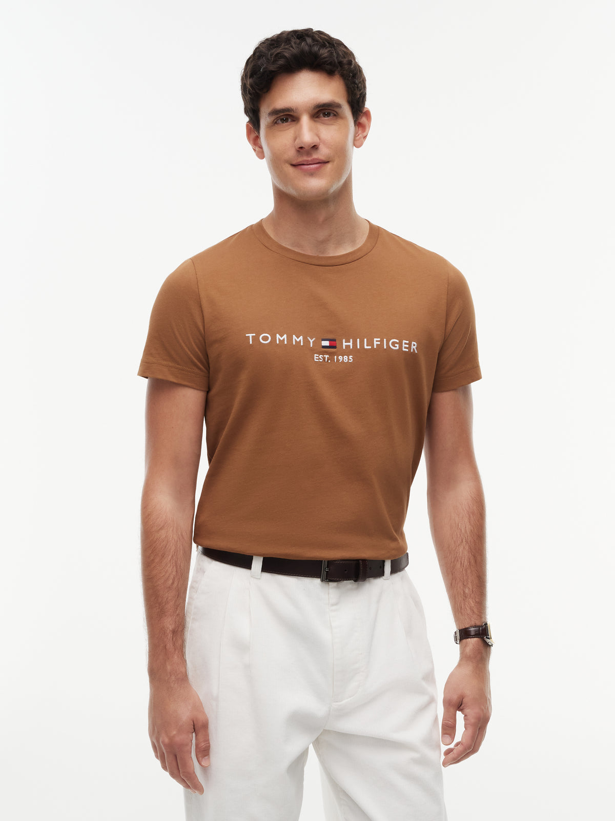 Tommy Hilfiger Beige Tee MW0MW11797 GVH