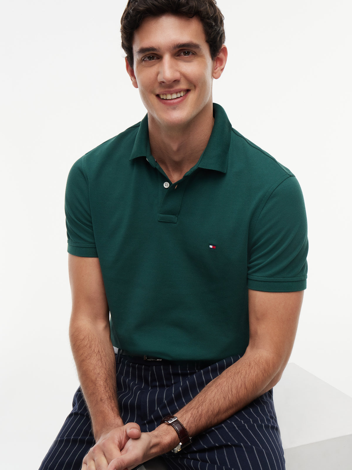Tommy Hilfiger Green Polo mw0mw17770 l6k