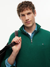 Load image into Gallery viewer, Tommy Hilfiger Green Zip Jumper MW0MW28049 mq7
