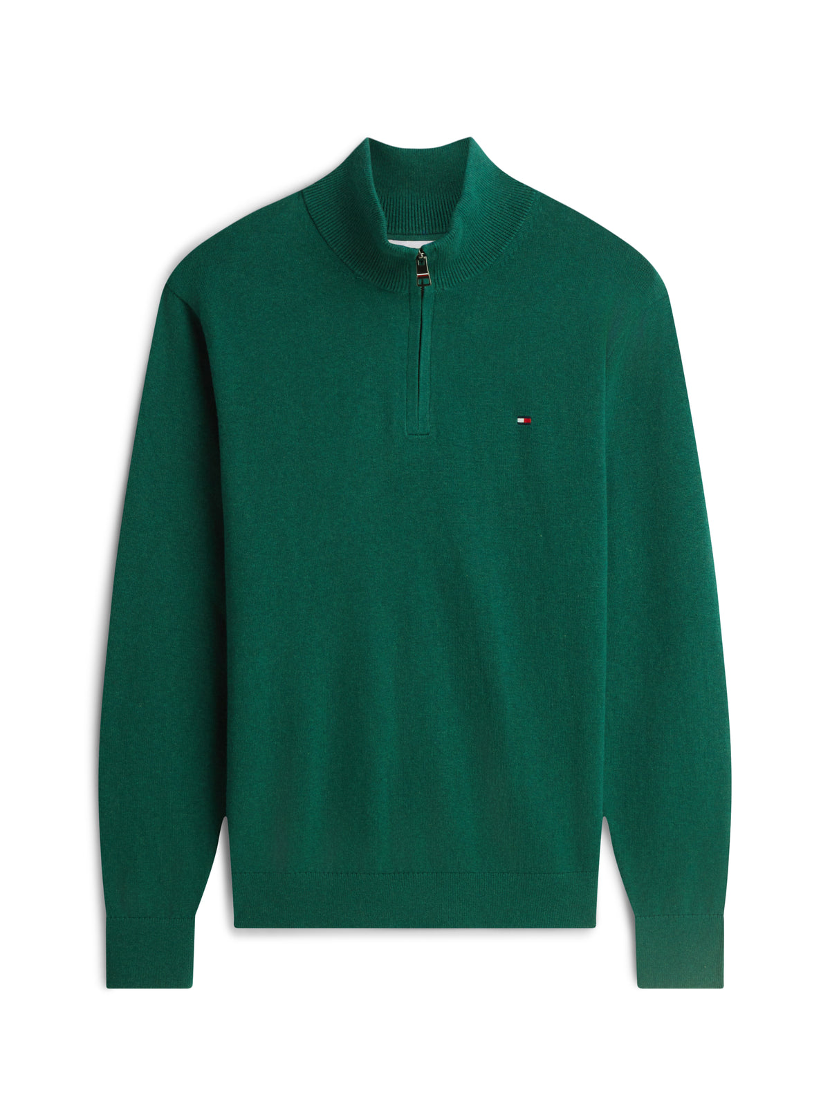 Tommy Hilfiger Green Zip Jumper MW0MW28049 mq7