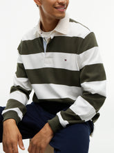 Load image into Gallery viewer, Tommy Hilfiger Green Stripe Rugby MW0MW45692 mt1
