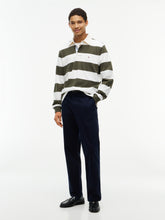 Load image into Gallery viewer, Tommy Hilfiger Green Stripe Rugby MW0MW45692 mt1