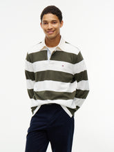Load image into Gallery viewer, Tommy Hilfiger Green Stripe Rugby MW0MW45692 mt1