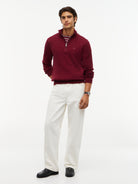 Tommy Hilfiger Burgundy Cable Zip Knit MW0MW36532 vlp