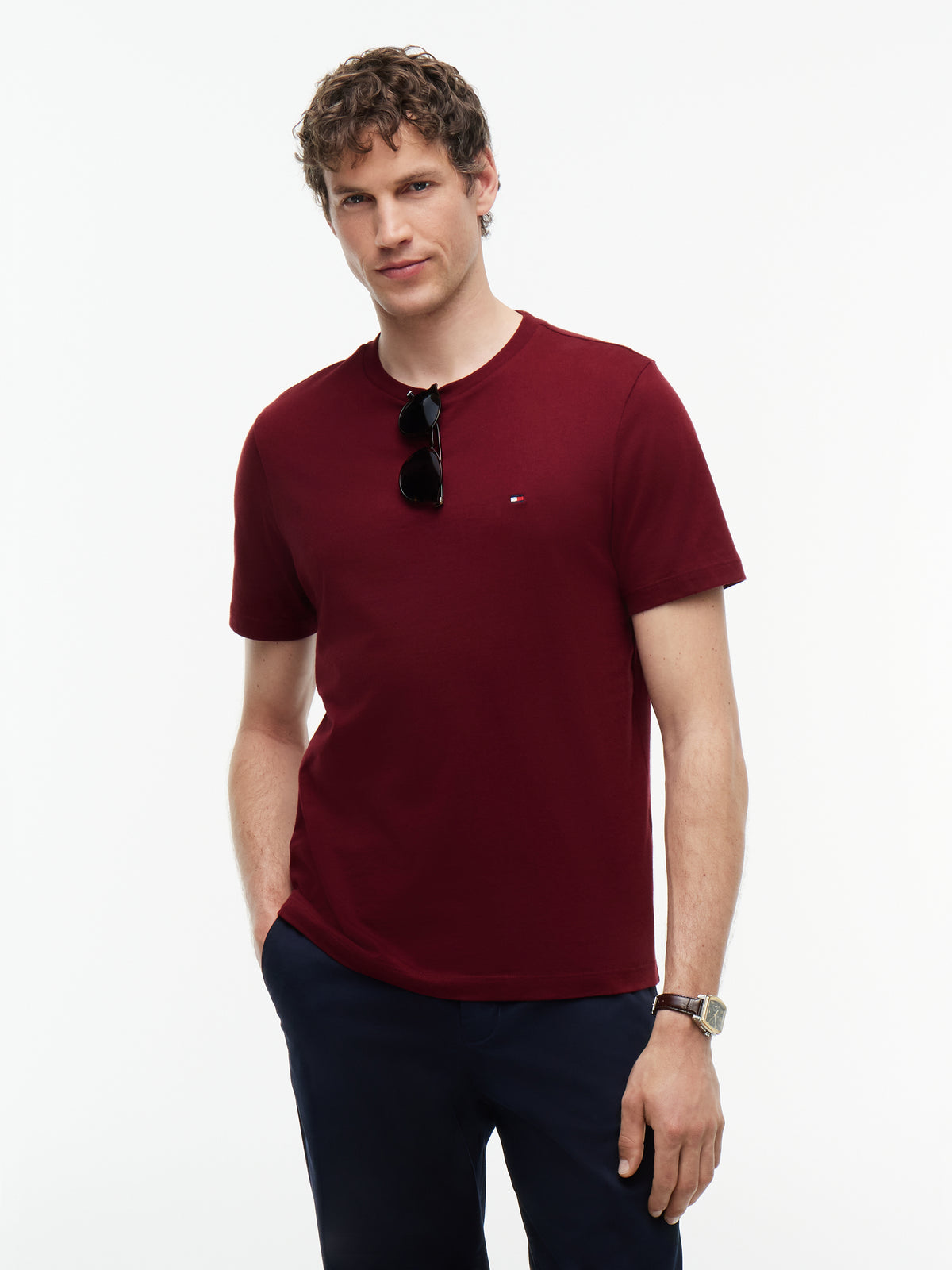 Tommy Hilfiger Burgundy Tee MW0MW39995 vlp