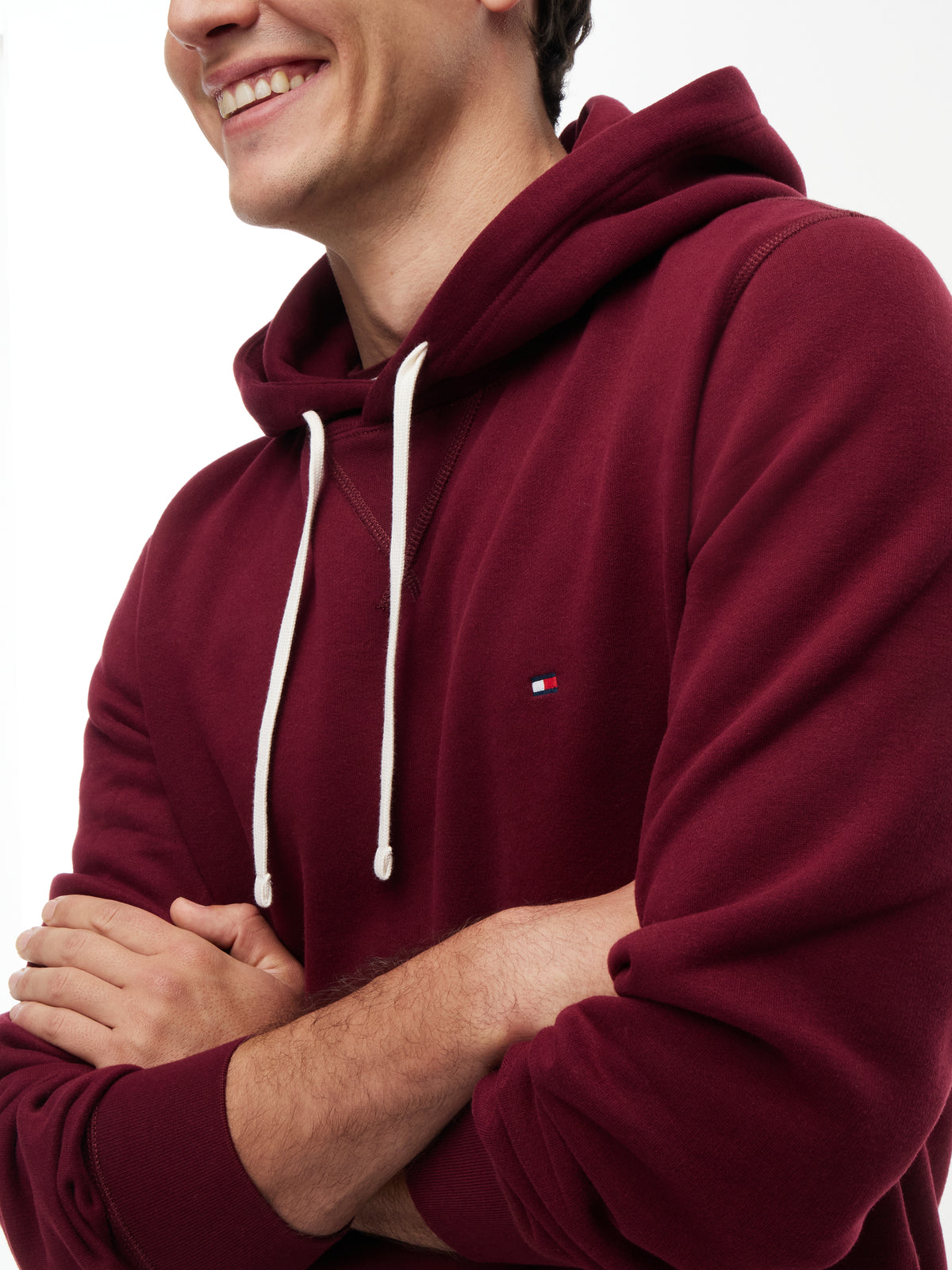 Tommy Hilfiger Burgundy Hoody MW0MW39997 vlp