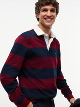 Load image into Gallery viewer, Tommy Hilfiger Burgundy Stripe Rugby MW0MW45692 vlp