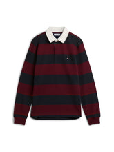 Load image into Gallery viewer, Tommy Hilfiger Burgundy Stripe Rugby MW0MW45692 vlp