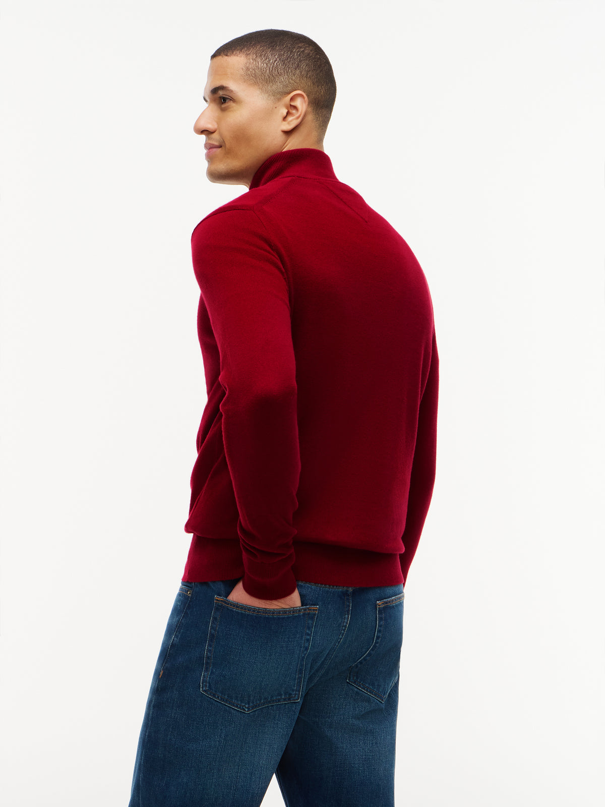 Tommy Hilfiger Regatta Red Zip Jumper MW0MW28049 XIT