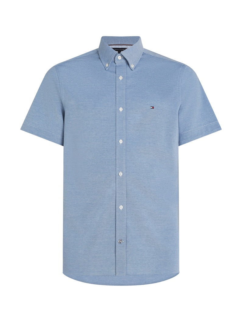 Tommy Hilfiger mw0mw30911 C14 | Slim Fit Short Sleeve Knitted Shirt in Blue
