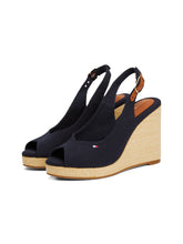 Load image into Gallery viewer, Tommy Hilfiger Wedge Slingback Navy Blue FW0FW08597 dw6