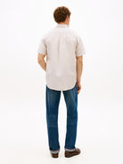 Tommy Hilfiger Sandalwood Beige Stripe Shirt MW0MW42449 0AA