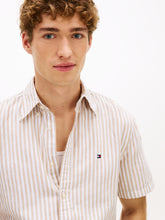 Load image into Gallery viewer, Tommy Hilfiger Sandalwood Beige Stripe Shirt MW0MW42449 0AA