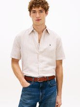 Load image into Gallery viewer, Tommy Hilfiger Sandalwood Beige Stripe Shirt MW0MW42449 0AA
