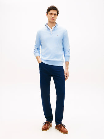 Tommy Hilfiger Half Zip Knit Vessel Blue MW0MW37331 DP5