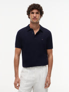 Tommy Hilfiger Navy Knitted Polo MW0MW37396 dw5