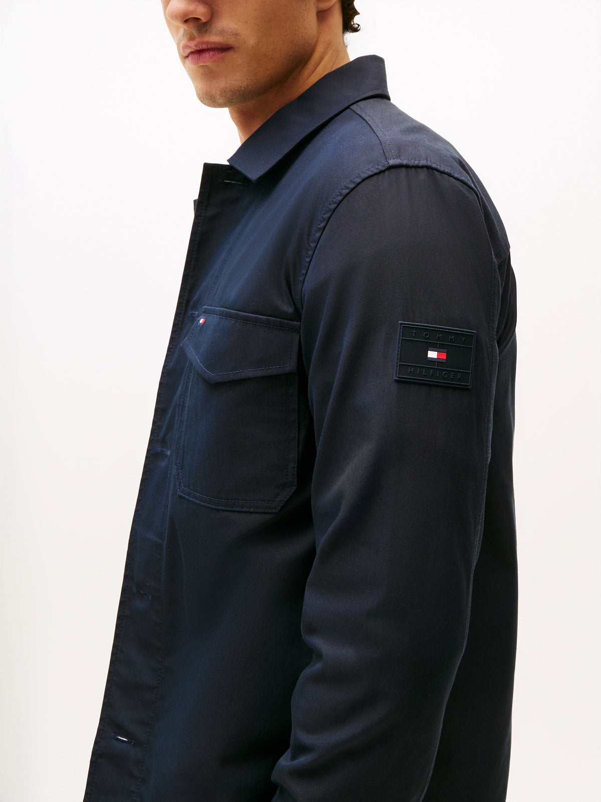 Tommy Hilfiger Navy Overshirt MW0MW38712 dw5