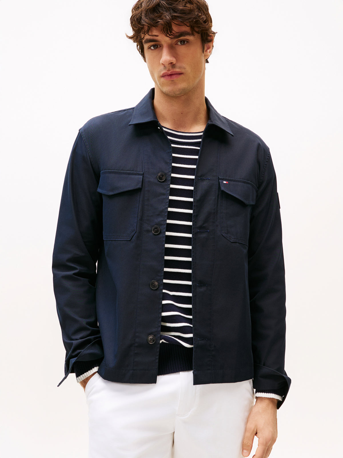 Tommy Hilfiger Navy Overshirt MW0MW38712 dw5