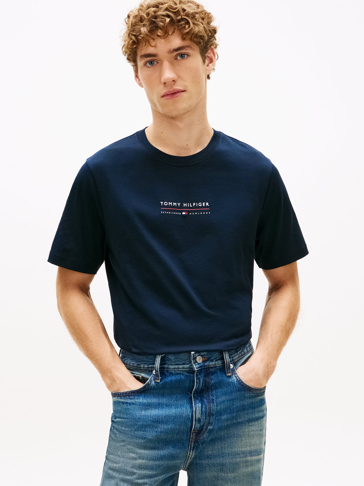 Tommy Hilfiger Navy Tee MW0MW42363 dw5
